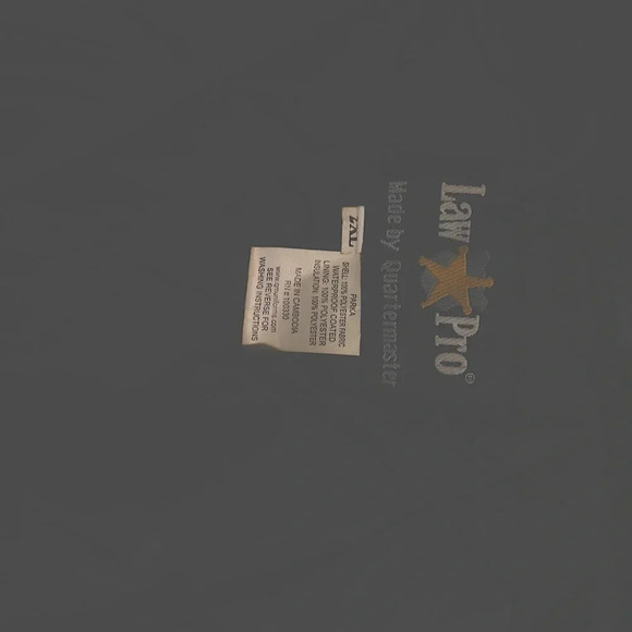 Black Men’s Parka 2xl. lined with hood Law Pro brand - Picture 5 of 6